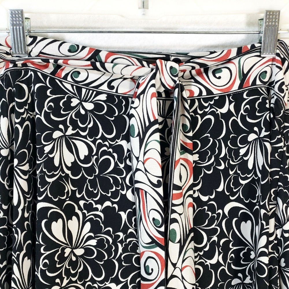 Lapis Skirt Womens XL Full Flair Stretch Artsy Art To Wear Floral Pull On Whimsy